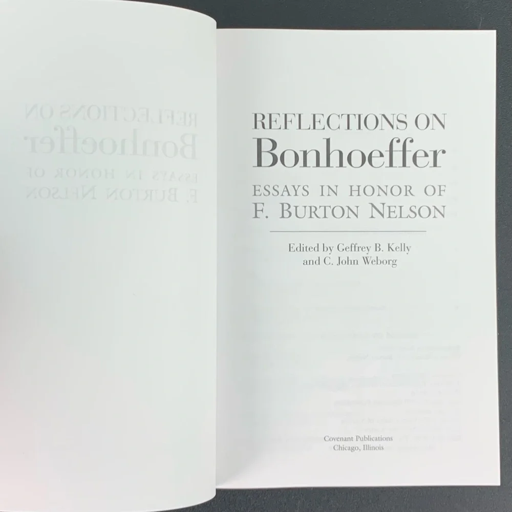 Reflections on Bonhoeffer: Essays in Honor of F. Burton Nelson. 1999.